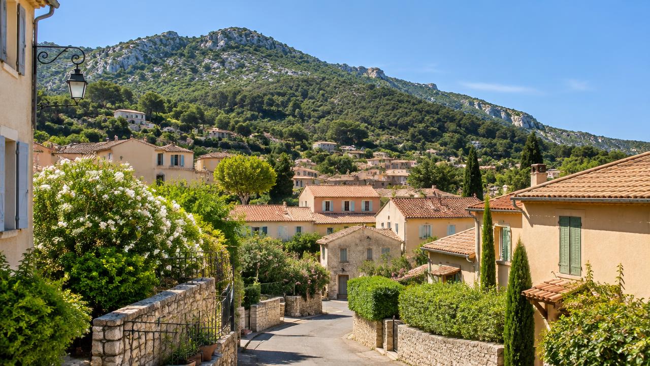 Village provençal au pied des collines dans le 11e