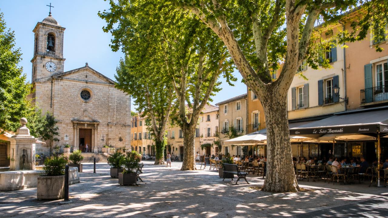 Place de village provençale dans l'est de Marseille