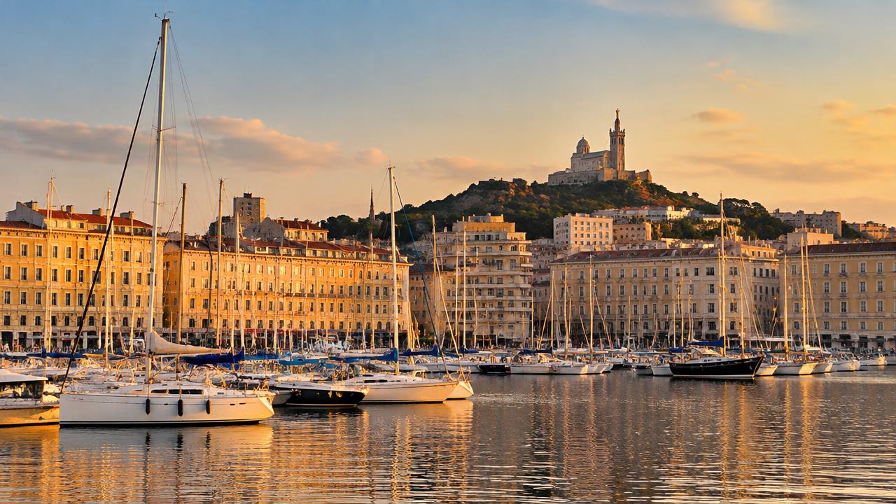 Le Vieux-Port de Marseille et Notre-Dame-de-la-Garde